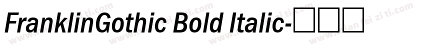FranklinGothic Bold Italic字体转换